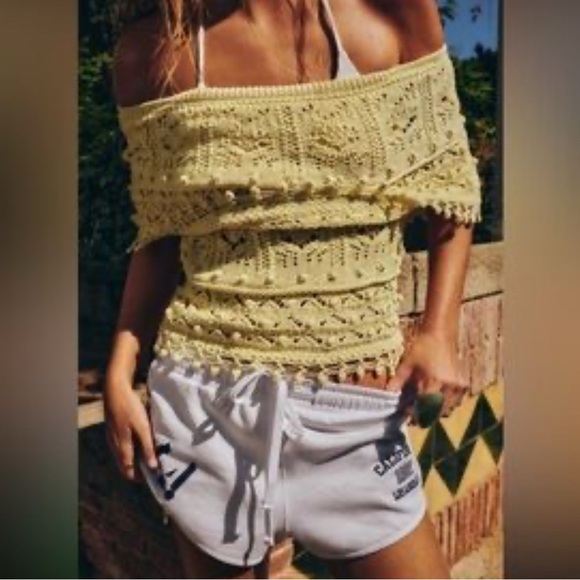 Zara Lemon Off-Shoulder Sweater - Picture 2 of 5